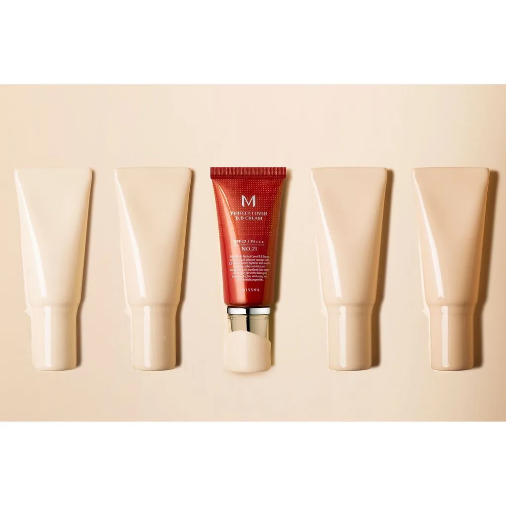 bb крем для обличчя missha m perfect cover bb cream spf 42 / pa +++, 27 honey beige, 20 мл bb крем для обличчя missha m perfect cover bb cream spf 42 / pa +++, 27 honey beige, 20 мл