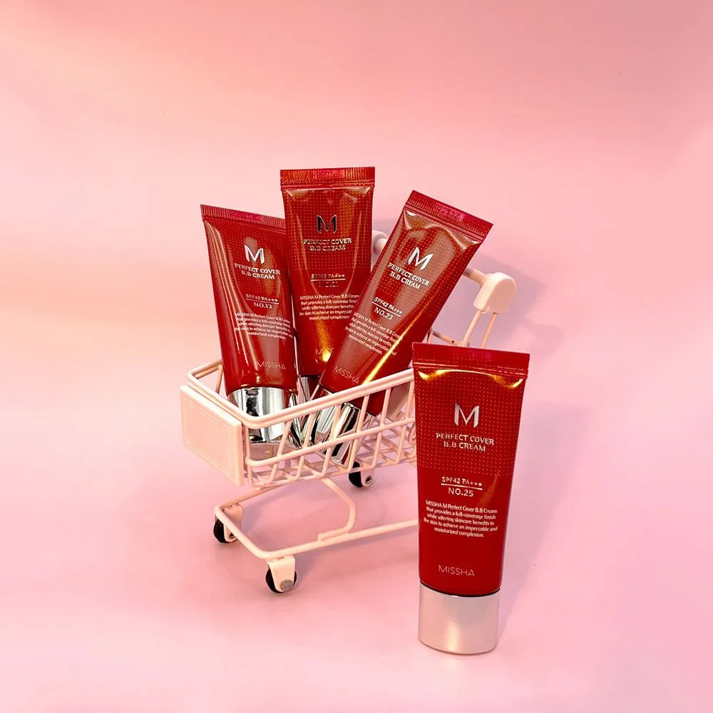 bb крем для обличчя missha m perfect cover bb cream spf 42 / pa +++, 27 honey beige, 20 мл bb крем для обличчя missha m perfect cover bb cream spf 42 / pa +++, 27 honey beige, 20 мл